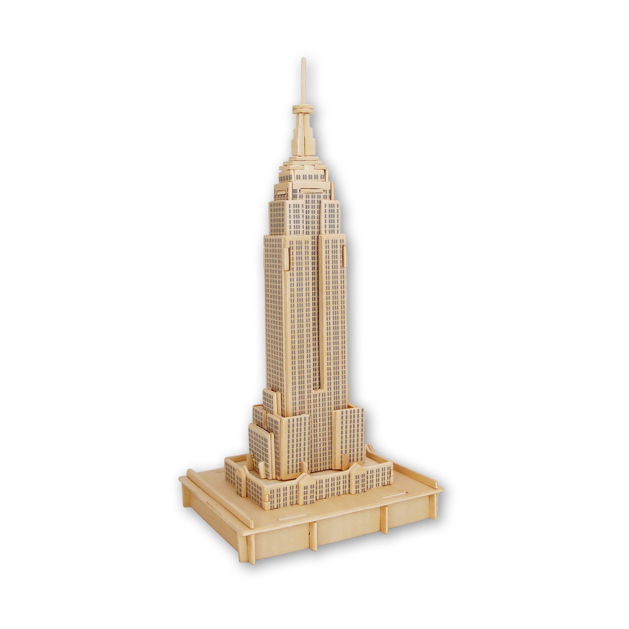 The Empire State Building Natural Wood 58 Piece 3D Puzzle